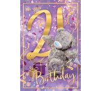 Me To You Tatty Teddy 21st Birthday Card 3D Lenticular Design 6 x 9 - Official Collection