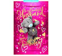 Me to You Tatty Teddy 3D Birthday Keepsake Card For Wonderful Husband 6x9ins - Official Collection