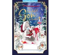 Me to You Tatty Teddy 3D Christmas Keepsake Card For A Wonderful Son, Tatty Teddy With Christmas Mail 6x9ins - Official Collection