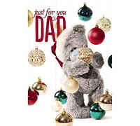 Me To You Tatty Teddy 3D Holographic Card - Just For You Dad Christmas Card