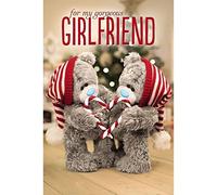 Me To You Tatty Teddy 3D Holographic Christmas Card - Girlfriend