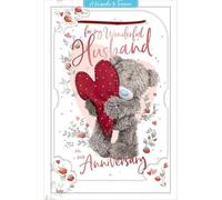 Me To You Tatty Teddy For My Wonderful Husband 3d holographic Anniversary Card