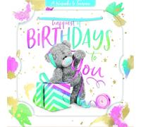 Me To You Tatty Teddy 3D Luxury Keepsake Birthday Card, Happiest Of Birthdays 6 x 6 - Official Collection