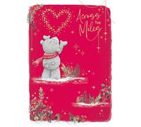Me To You Tatty Teddy Across The Miles Luxury Christmas Card With Gold Foil Detail 5x7ins - Official Collection