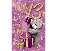 Me To You Tatty Teddy Age 13 Birthday Card, Have A Fab Day - Official Collection