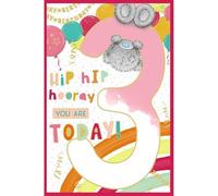 Me To You Tatty Teddy Age 3 Birthday Card, Hip Hip Hooray! - Official Collection