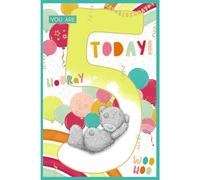 Me To You Tatty Teddy Age 5 Birthday Card, Hooray Woo Hoo! - Official Collection