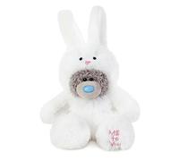 Me to You Tatty Teddy Bear Wearing Hare Costume 13cm - Official Collection, Grey, White