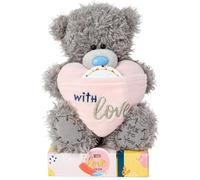 Me to You Tatty Teddy Bear With Personalisable Sticker - Official Collection, Gray, Medium