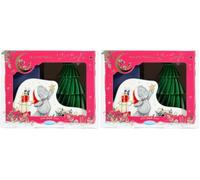 Me to You Tatty Teddy Candle Holder With Tree Candle (Pack of 2)