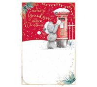 Me To You Tatty Teddy Christmas Card Fantastic Grandson 6x9ins - Official Collection