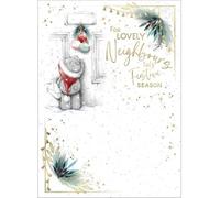 Me To You Tatty Teddy Christmas Card For Neighbours 5x7ins - Official Collection