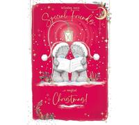 Me To You Tatty Teddy Christmas Card For Special Friends, Cute Card With Illustrated Paper Insert 6x9ins - Official Collection