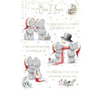 Me To You Tatty Teddy Christmas Card For The One I Love, Cute Card With Paper Insert 6x9ins - Official Collection