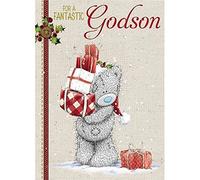 Me to You Tatty Teddy Christmas Card - Godson