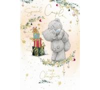 Me To You Tatty Teddy Christmas Card To A Special Couple, With Two Tatty Teddy Bears Embracing Next To Presents 15.2 x 22.8 cm - Official Collection