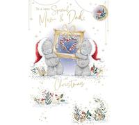 Me To You Tatty Teddy Christmas Card To A Special Mum And Dad, Tatty Teddy Luxury Card With Paper Insert, 6x9ins - Official Collection