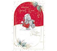 Me To You Tatty Teddy Christmas Card To An Amazing Great Nan 5x8ins - Official Collection