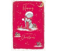 Me To You Tatty Teddy Christmas Card To An Amazing Mammy, Tatty Teddy In The Snow, 6x9ins - Official Collection