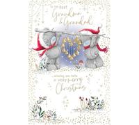 Me To You Tatty Teddy Christmas Card To Grandma And Grandad, Tatty Teddy Bears With Bells 5x8ins - Official Collection