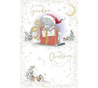 Me To You Tatty Teddy Christmas Card To Grandma, Tatty Teddy Wrapping A Gift 5x8ins - Official Collection