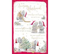 Me To You Tatty Teddy Christmas Card To My Wonderful Husband Romantic Card With Paper Insert 6x9ins - Official Collection