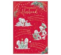 Me To You Tatty Teddy Christmas Card To My Wonderful Husband Romantic Card With Paper Insert 6x9ins - Official Collection