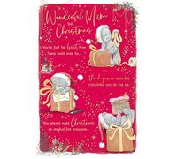 Me To You Tatty Teddy Christmas Card To My Wonderful Mum, Lovely Card With Paper Insert 6x9ins - Official Collection