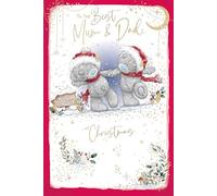 Me To You Tatty Teddy Christmas Card To The Best Mum And Dad, Tatty Teddy In the Snow, 6x9ins - Official Collection