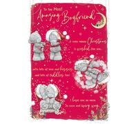 Me To You Tatty Teddy Christmas Card To The Most Amazing Boyfriend, Card With Paper Insert 6x9ins - Official Collection