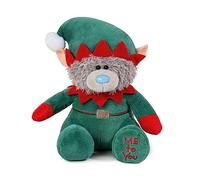 Me to You Tatty Teddy Christmas Elf Bear 13cm High - Official Collection, Blue,green,grey,red