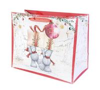 Me To You Tatty Teddy Christmas Large-Sized Gift Bag, With Large Bauble Gift Tag 33 x 26.7cm