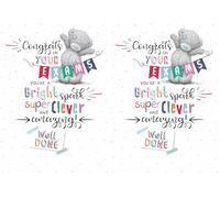 Me To You Tatty Teddy Congrats On Your Exams Greeting Card 5x7ins - Official Collection (Pack of 2)