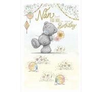 Me to You Tatty Teddy Cute Birthday Card For Nan, Bear With Flowers - Official Collection
