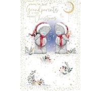 Me To You Tatty Teddy Cute Christmas Card For Grandparents, With Illustrated Paper Insert 6x9ins - Official Collection