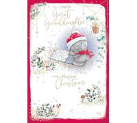 Me To You Tatty Teddy Cute Christmas Card For Great Granddaughter 5x8ins - Official Collection