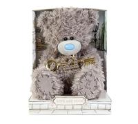 Me to You Tatty Teddy Cute Plush 21st Birthday Bear With Key 19cm-High Presented On Premium Gift Plinth - Signature Collection, Grey