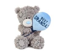 ME TO YOU Tatty Teddy Father's Day 'Best Grandad' Bear with Balloon 10cm - Official Collection FP401017, Grey, Blue, Navy Blue