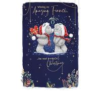 Me To You Tatty Teddy For My Amazing Fiancé Christmas Card, Tatty Teddy Bears Sharing Kiss 6x9ins - Official Collection