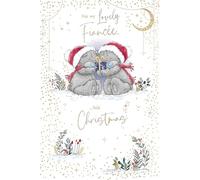 Me To You Tatty Teddy For My Lovely Fiancée Christmas Card, Tatty Teddy Bears With Wrapped Gift 6x9ins - Official Collection