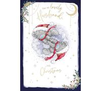 Me To You Tatty Teddy For My Lovely Husband Christmas Card, Tatty Teddy Bears In Snow 6x9ins - Official Collection