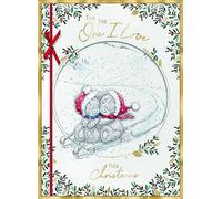 Me to You Tatty Teddy 'For the One I Love' Luxury Boxed Handmade Christmas Card 12 x 17 ins