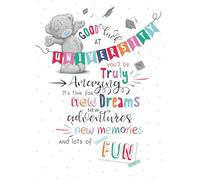 Me To You Tatty Teddy Good Luck At University Greeting Card 5x7ins - Official Collection