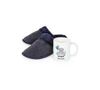 Me to You Tatty Teddy Grandad Slippers & Mug Gift Set Navy