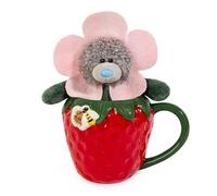 Me to You Tatty Teddy Hand-Painted Ceramic Strawberry Mug and Plush Bear Gift Set, Red