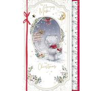 Me To You Tatty Teddy Handmade Christmas Card To An Amazing Mum, With Illustrated Paper Insert 7x11ins - Official Collection