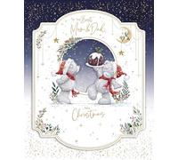 Me To You Tatty Teddy Handmade Christmas Card To The Best Mum And Dad 8x10ins - Official Collection