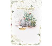 Me to You Tatty Teddy Handmade Luxury Christmas Card To My Wonderful Fiance 6x9ins - Official Collection
