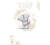 Me to You Tatty Teddy Happy Anniversary Card To My Beautiful Wife With Insert 6 x 9 Inches (15 x 22 Cms) - Official Collection