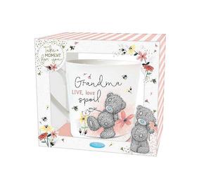 Me to You Tatty Teddy Live, Love, Spoil Grandma Mug Grey